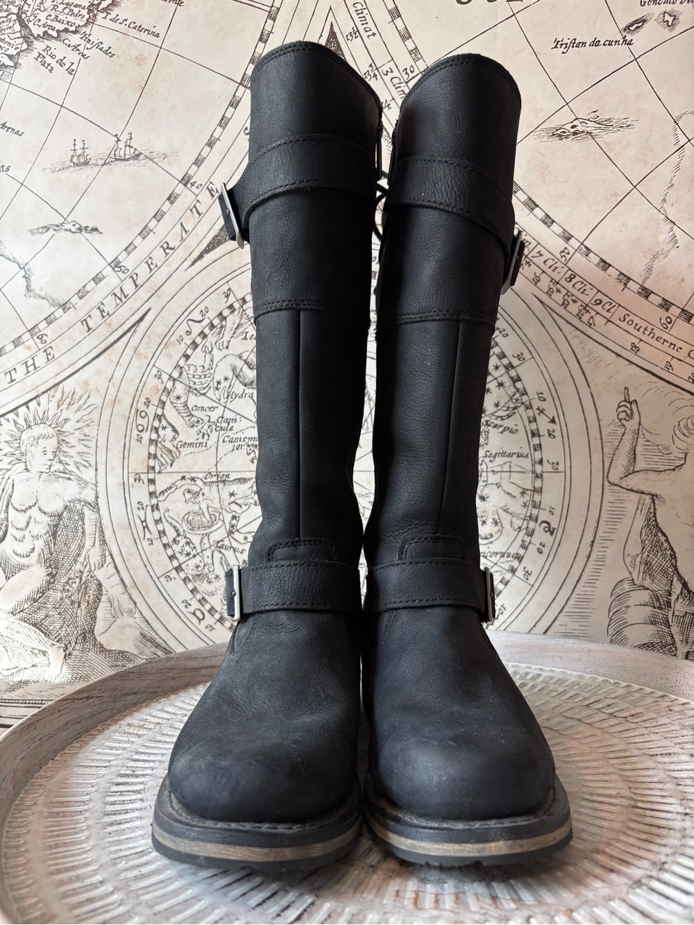 Harley Davidson size 8 Kirtland Black Knee High Riding Boots EUC - Picture 4 of 12